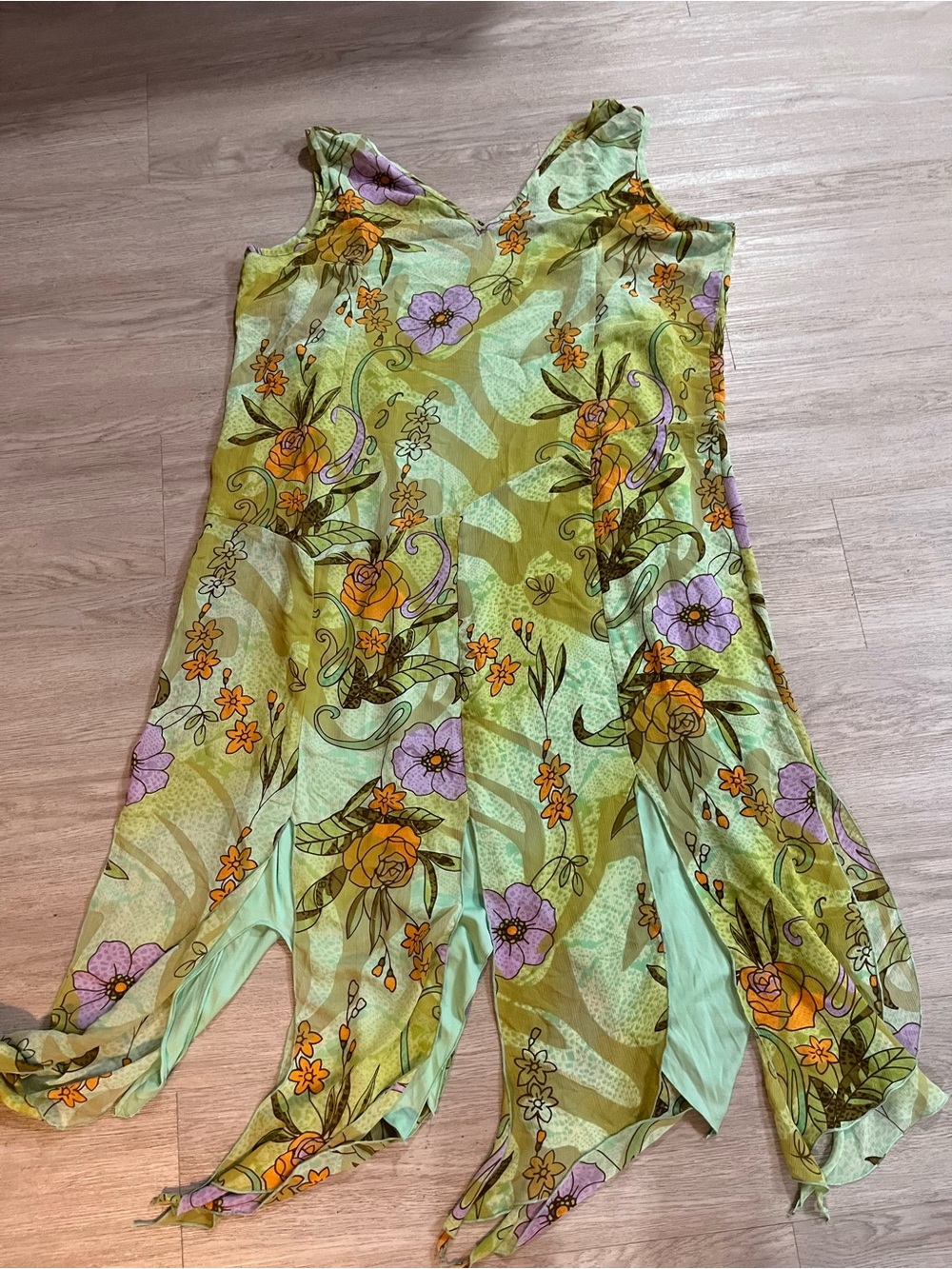 Mlle Gabrielle Green Floral Fairy Dress Size 22 - Picture 2 of 12